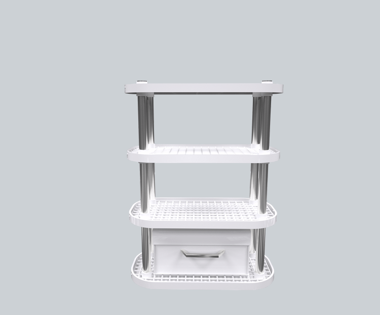 3D金属白色置物架