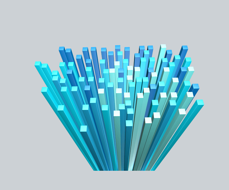 3D蓝色科技柱体矢量图
