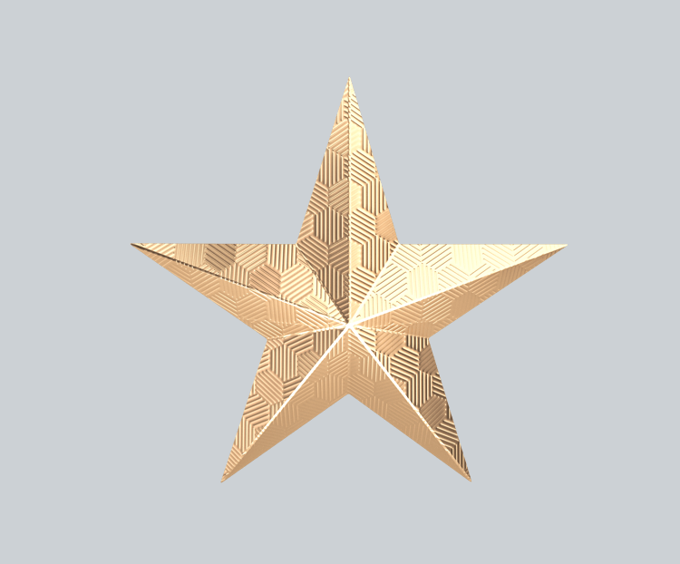 金属质感纹理五角星