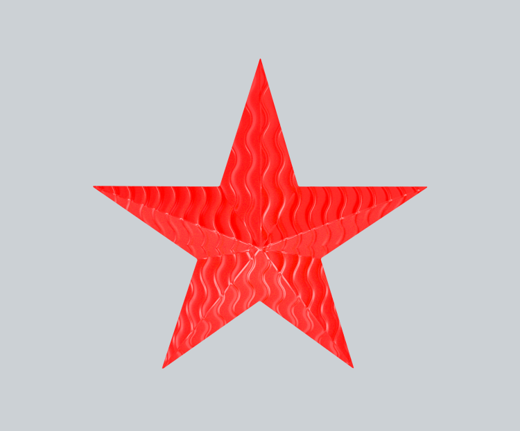 立体红色质感五角星