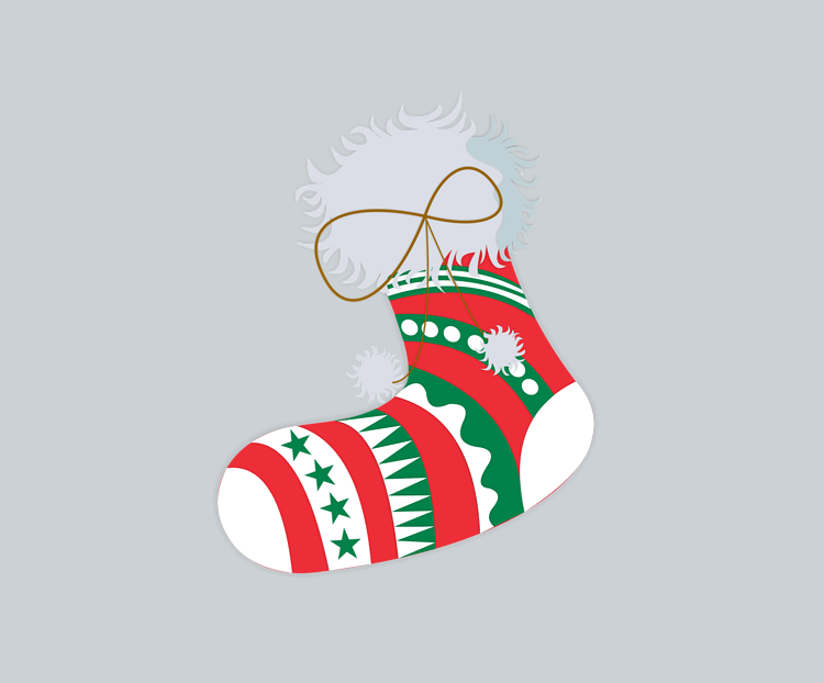 圣诞节元素之卡通可爱袜子
