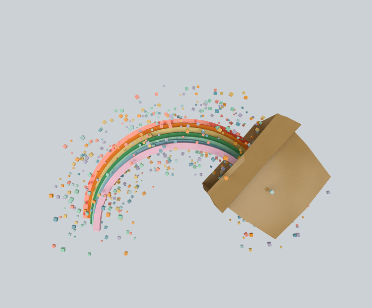 c4d盒子彩虹