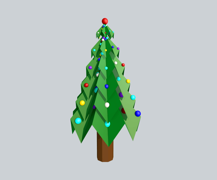 圣诞树立体c4d