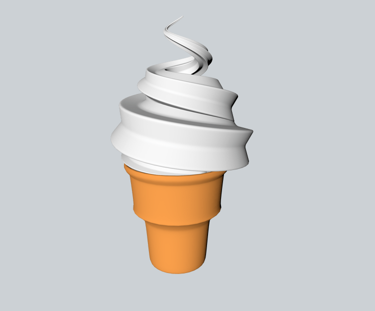 C4D冰淇淋模型PNG