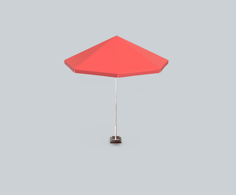 红遮阳伞