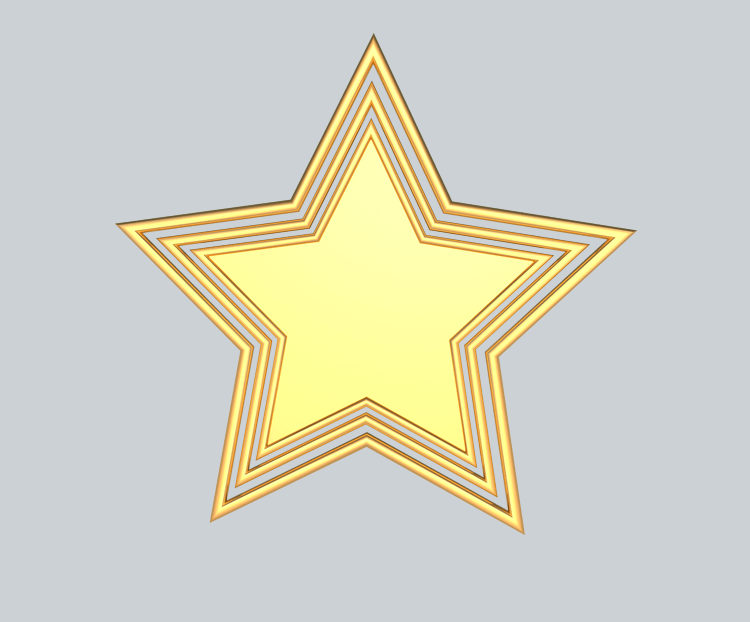 金色五角星矢量图案