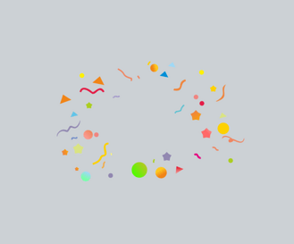 彩色碎纸漂浮素材