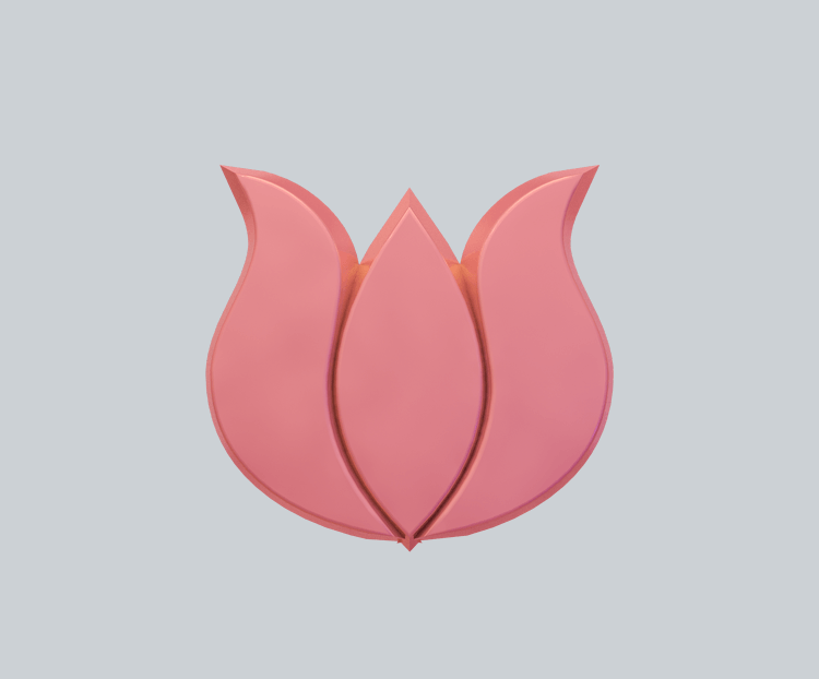 38妇女节C4D粉色立体花朵