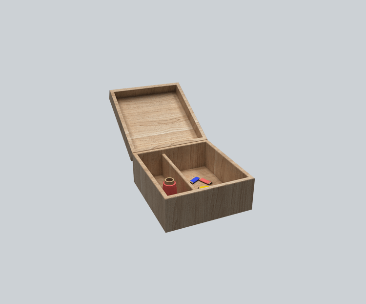 木质纹理的针线盒