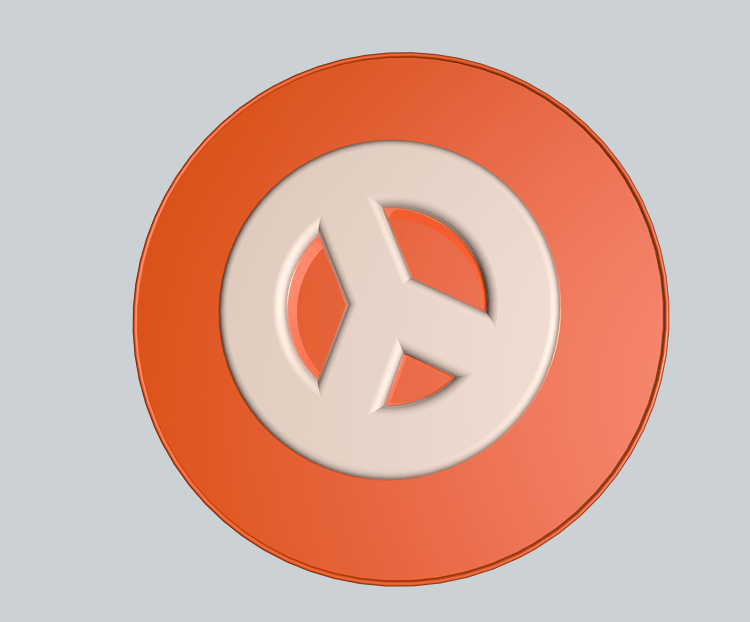 c4d和平标志模型png