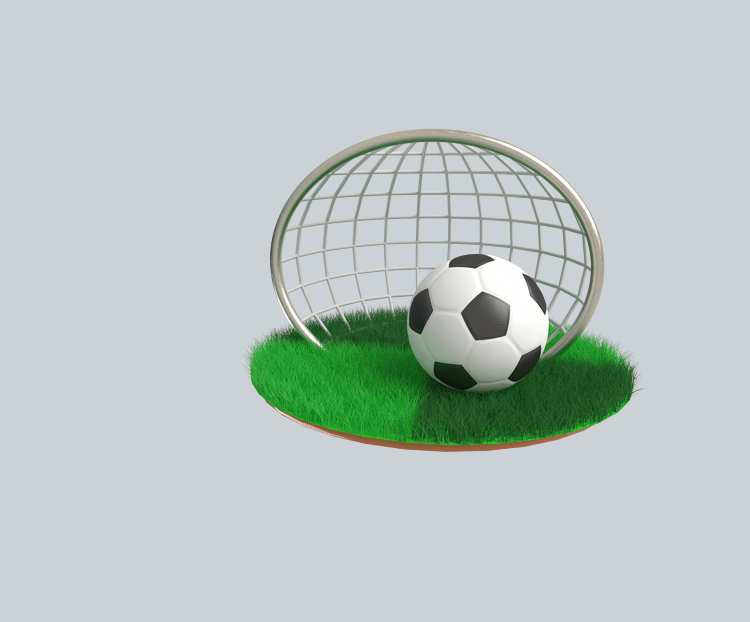 绿色草地足球装饰图案