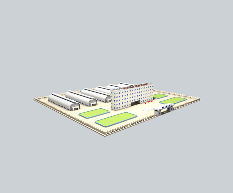 工厂 C4D工厂场景展示图