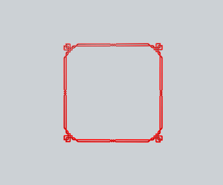 C4D春节红色中国风边框
