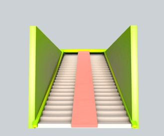 c4d柔色台阶长方立体