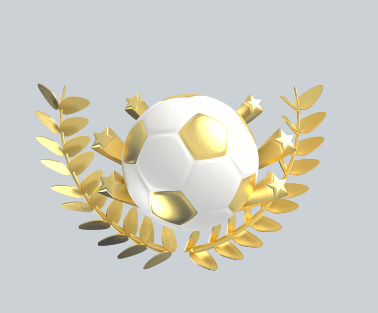 金色足球装饰图案