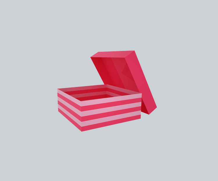 粉色线条节日礼盒装饰