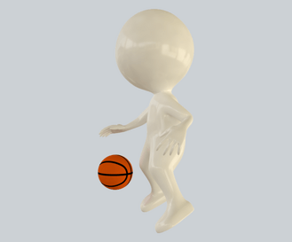 c4d立体拍蓝球小人免费下载