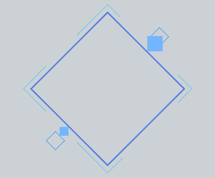 蓝色科技线框矢量图