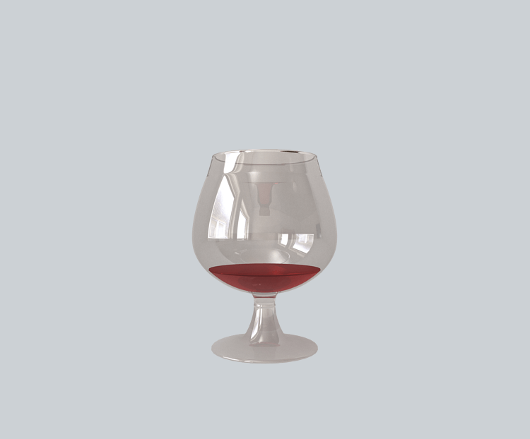 矮红酒杯单个特写