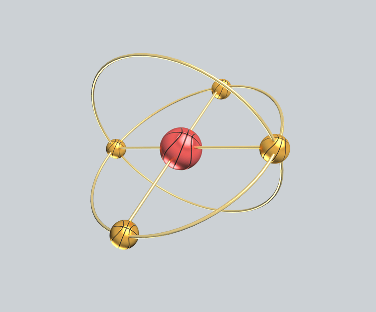 金属篮球装饰图案