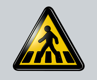 交通安全类标识人行道立体c4d