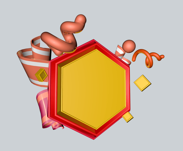 C4D模型背景PNG免扣