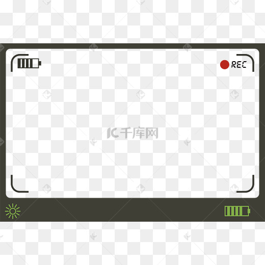 矢量相机镜头边框元素图片