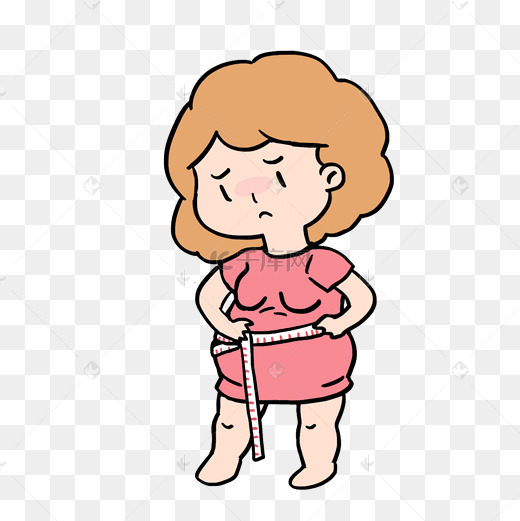 测量腰围的胖女人简图图片