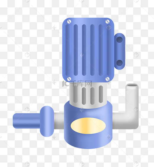水泵抽水卡通图片