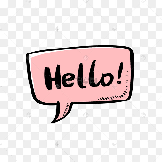 卡通hello