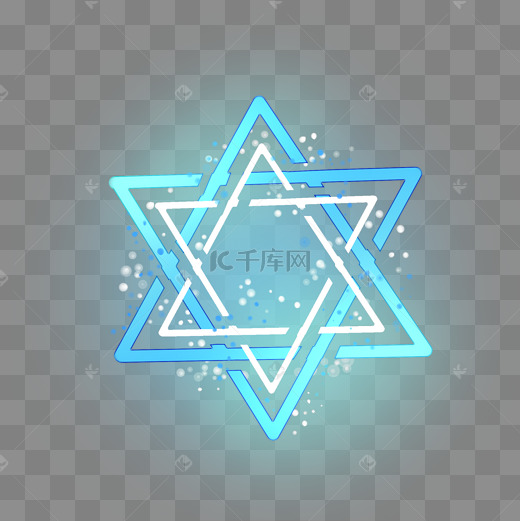 唯美炫光六芒星图片