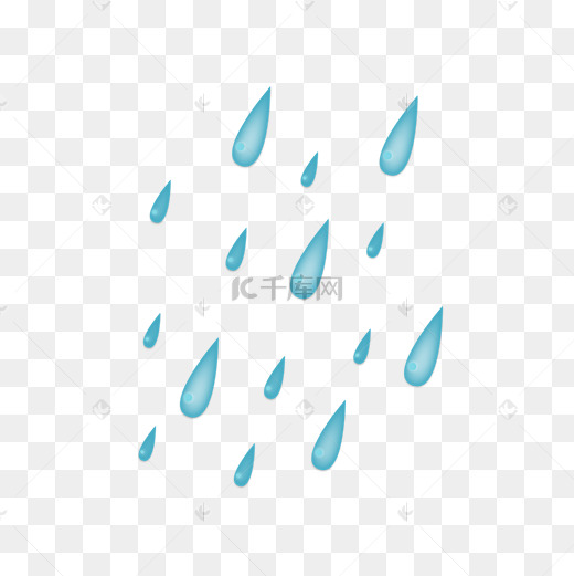 q版卡通雨滴下雨图片