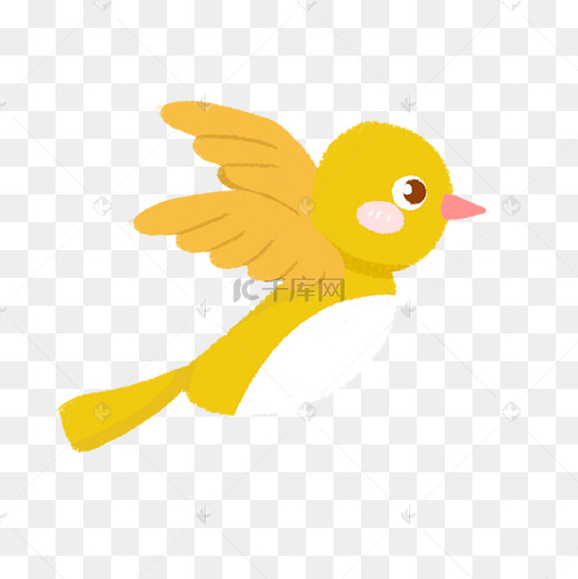 卡通黄色小鸟图片