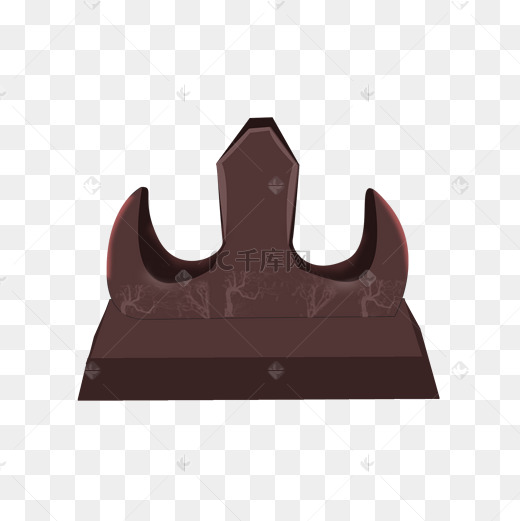 手绘古风笔架插画图片