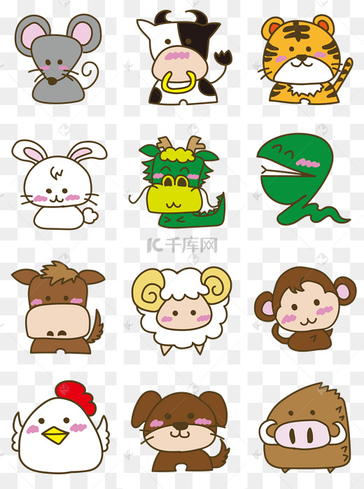 十二生肖卡通马鼠