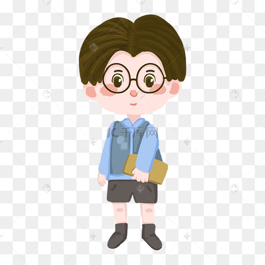 戴眼镜学霸读书小男孩图片
