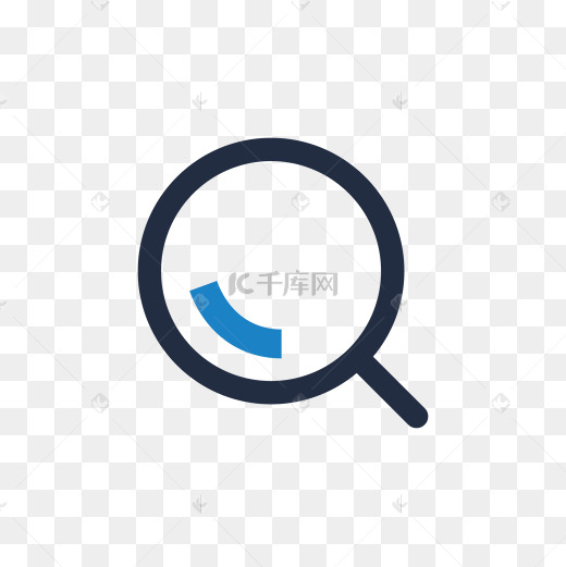 卡通灰色的放大镜图标图片