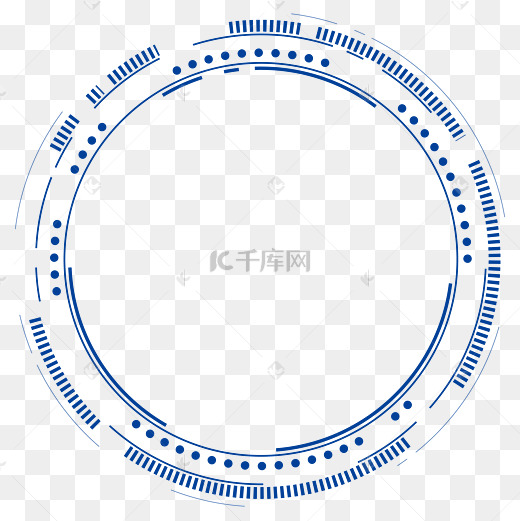 深蓝色矢量科技圆环图片