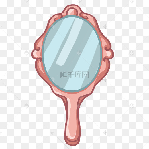 彩妆化妆用品镜子插画图片