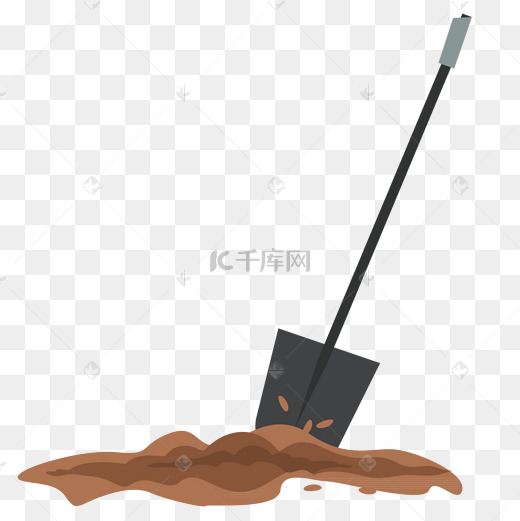 卡通铲子铲土免抠图图片