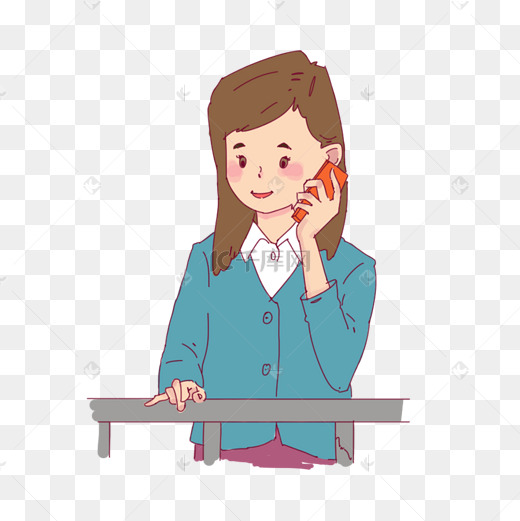 美女打电话