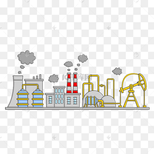 卡通化工厂建筑群图片