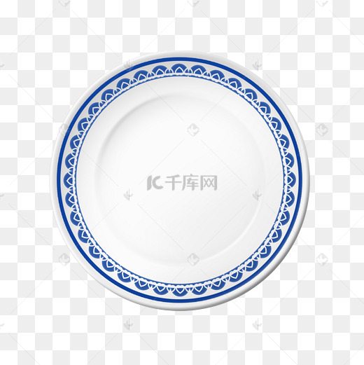 盘子实物白色瓷盘食物盘青花瓷系列图片