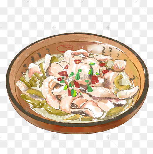 水煮鱼水彩图片