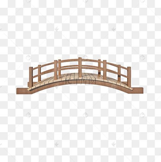 立体木质小桥图片