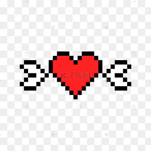 像素游戏红色爱心图片