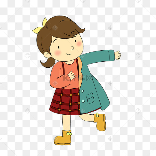 日常生活穿衣服的小女孩图片