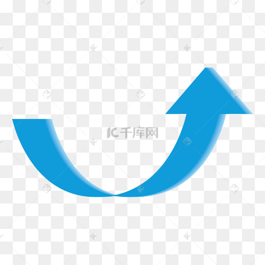 半圆弧形立体指引箭头图片