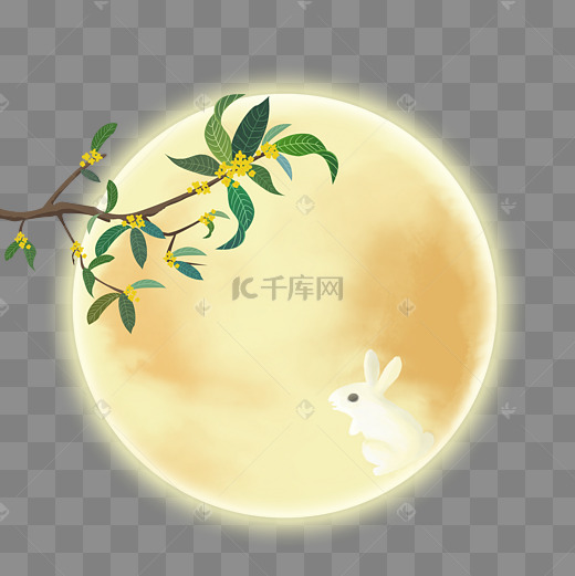 中秋节月亮月兔中秋图片