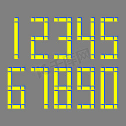 矩形会话框免抠艺术字图片_卡通个性方块矩形数字